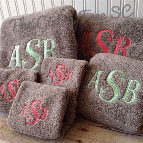 Choose from 10 fonts, 4 styles, and 24 thread colors. . Monogram towels